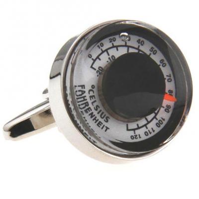 Silver Tone Round Working Temperature Fahrenheit Gauge.JPG